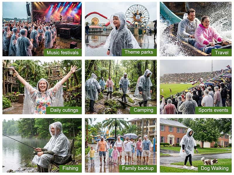 rain ponchos