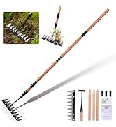 Gardenia Iron Weeding Rake with Handle 3.0, Heavy Duty Iron Rake for Gardening and Weeding, 2026 ...