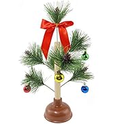 FunisFun Christmas Tree Plunger Funny Gag Gift Hilarious Toilet Humor White Elephant Gift Exchange