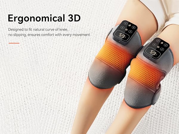 IKEEPFIT Cordless Knee Massager with Heat Vibration