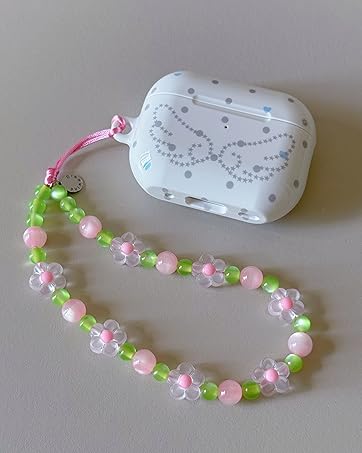 pink flower phone charm