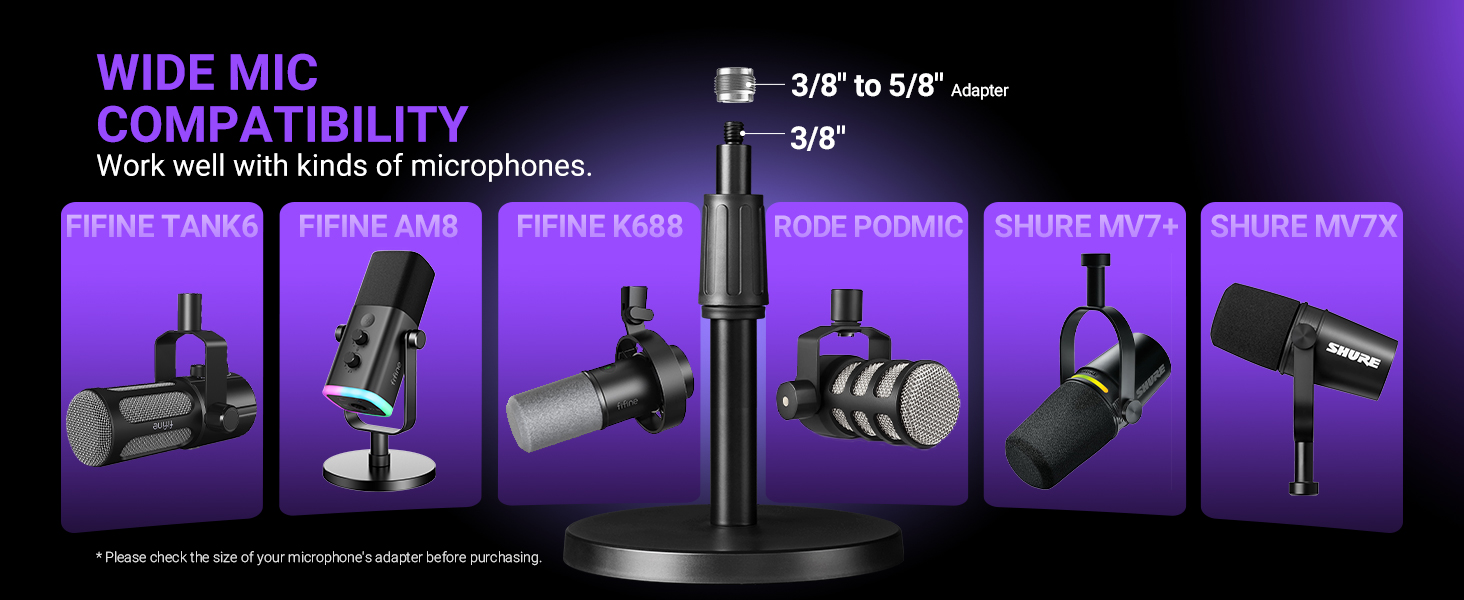 wide mic compatibility