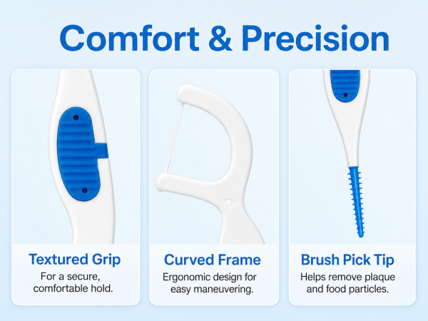 Dental Floss Picks Interdental Brushes