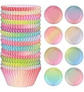 SKIDEC Standard Cupcake Liners 400 Count Colorful Paper Baking Cups Disposable Cupcake Wrappers f...