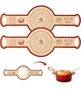 Silicone Sourdough Bread Sling Mat - 2Set Round Dough Baking Slings For Dutch Oven, NonStick High...