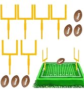 Hooqict 12Pcs Football Cake Decorations Set with Mini Football Goal Post Cake Toppers & Cupcake T...