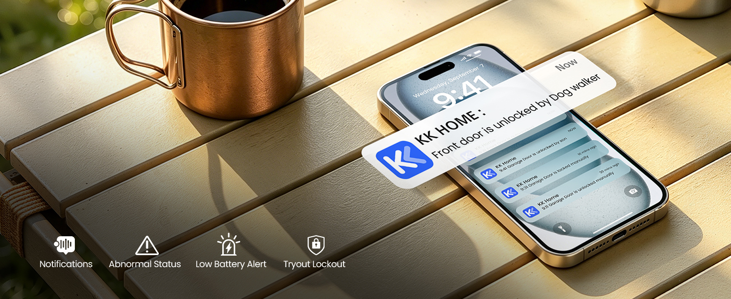 keypad door lock with handle Real-time Notifications