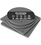 WYCWYQDR Silicone Trivet Mats, 4 Pack Trivets for Hot Dishes and Pans, Heat Resistant Non-Slip Tr...
