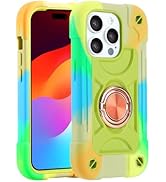 MARKILL Compatible with iPhone 15 Pro Max Case 6.7 Inch with Double Ring Stand, Heavy-Duty Milita...