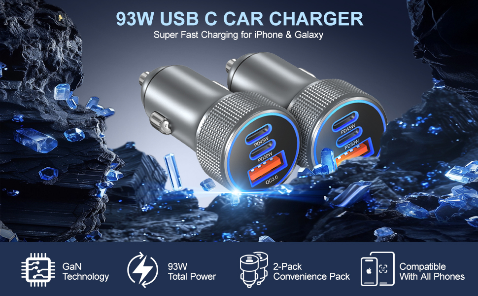 car charger usb c fast charging