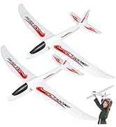 NUOBESTY Airplane Toy, 2pcs 39" Large Throwing Glider Plane Outdoor Toys Foam Glider Airplane for...
