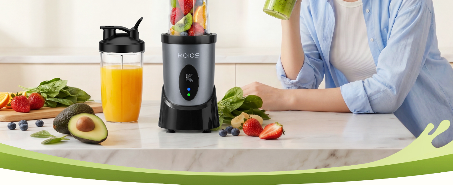 portable personal smoothie maker with 900w motor, make smoothies easily