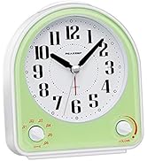 Peakeep Non-Ticking Silent Alarm Clock, Optional 7 Wake-up Sounds with Volume Control, Nightlight...