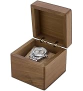 PH PandaHall Walnut Wood Watch Box Single Watch Storage Box Watches Display Case Square Jewelry G...