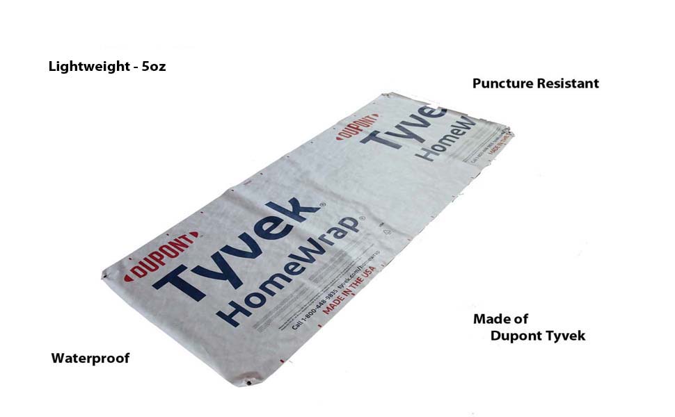 tyvek tent foot print, ultralight camping tarp, camping tent foot print, tent footprint tyvek