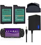 Hisewen PSP 3000 Battery 2 Pack 1500mAh and Fast Charger for Sony PSP 3000/2000 Series (PSP-2001,...