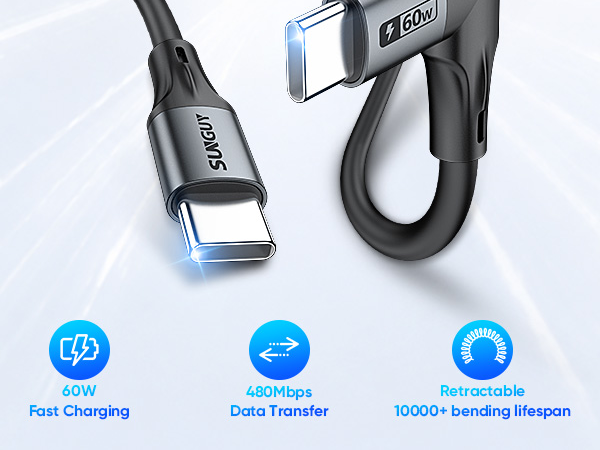 coiled usb c cable
