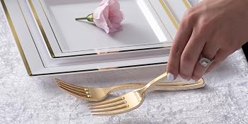 Plastic Cutlery Heavy Duty - 160 Piece Plastic Silverware - Plastic Utensils - Plastic Cutlery
