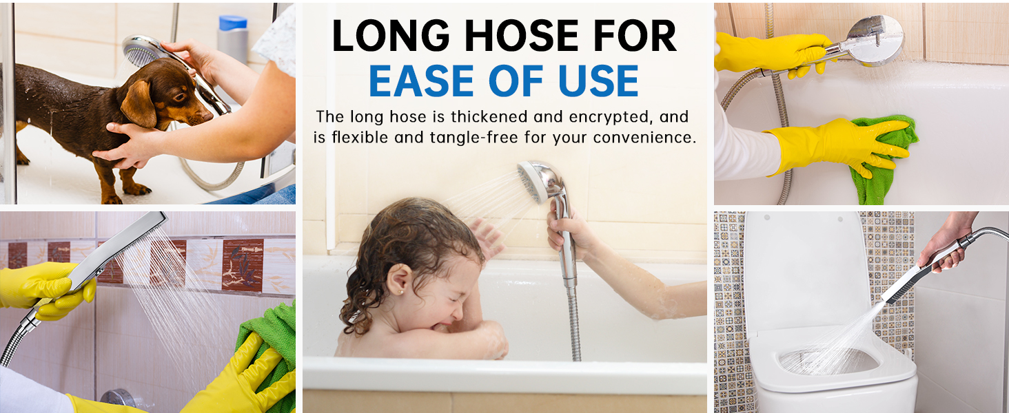 Long hose for ease of use