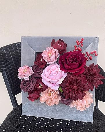Burgundy roses artificial flowers