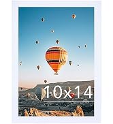 JCJMY 10x14 inch Picture Frame, Horizontal and Vertical Formats for Wall Hanging, 10 x 14 Wall Ga...
