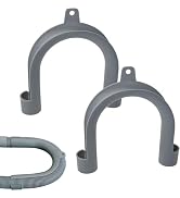 2Pcs PVC Washing Machine Drain Hose Holder Hook U-Shaped Drain Hose Clamp Fits 1-1/4" Drain Pipe ...