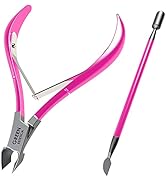 Cuticle Trimmer with Cuticle Pusher Professional Stainless Steel Cuticle Cutter Sharp Blades Doub...
