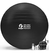 Gruper Yoga Ball, Extra Thick Non Slip Exercise Ball for Workout, Birthing, Balance, Stability, P...