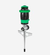RESTMO Gear Drive Sprinkler with Metal Spike Base, 5-Pattern Heavy Duty Gardening Watering System...