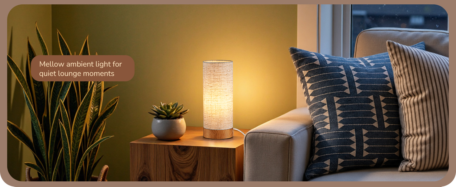 MODERN Wood Table Lamp for Living Room