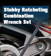 LOSCHEN 5-Piece Flex-Head Stubby Ratcheting Combination Wrench Set, Mini Wrench Set, Double Box E...