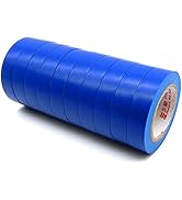 Maveek 10 Rolls PVC Electrical Tapes, Self-Adhesive Waterproof Insulation Blue Tapes, Rated up to...