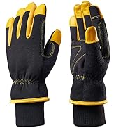 HODUP Waterproof Insulated Winter Work Gloves, 3M Thinsulate Thermal Lining Touchscreen Synthetic...