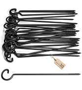 ASZUNE Long Screw Hooks 12in,Ceiling Hooks 30Pcs Screw-in Hooks,Birds House Christmas Lights and ...