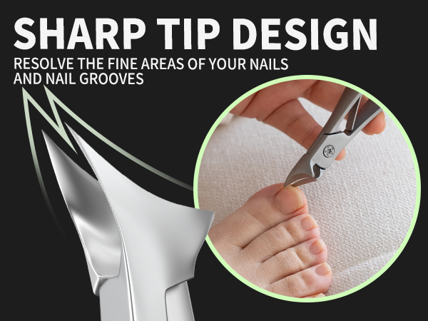 VANWIN Ingrown Nail Clippers Slant Curved Blade