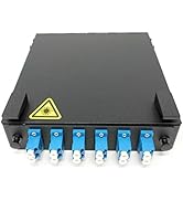 Ultra Spec Cables Wall Mount Fiber Enclosure with Splicing Module and Loaded 6 Port LC-UPC Single...