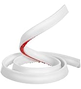 Mikikit Shower Threshold Water Dam: 59 Inch Collapsible Shower Water Blocker Self Adhesive Silico...