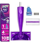 Swiffer WetJet Hardwood and Floor Spray Mop Cleaner Starter Kit, Includes: 1 Power Mop, 10 Pads, ...