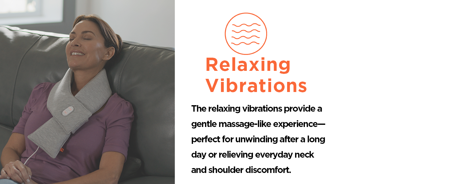 calming heat heating heated hot warm massage massager vibrations weighted weight pack neck shoulder