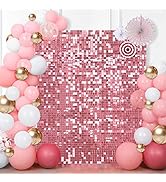 Square Shimmer Panels (Pack of 24) Sequin Shimmer Wall Backdrop Decoration Panels Glitter Bling S...
