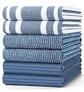 Homaxy Premium Kitchen Towels(18”x 28”, 6 Pack), Large Cotton 380 GSM Kitchen Hand Towels, Soft a...