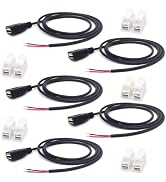 ELNONE 5PCS USB Female Pigtail 2 Wire,22AWG 1M/3.3FT USB 2.0 Female Plug 2Pin Bare Wire 5V 3A 2 C...