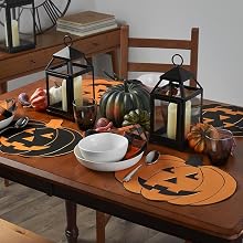 Elrene Home Fashions Pumpkin Placemats