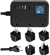 350W Conversion Plug, International Travel Converter with 2 USB and 2 USB-C Ports, lowering 220V ...