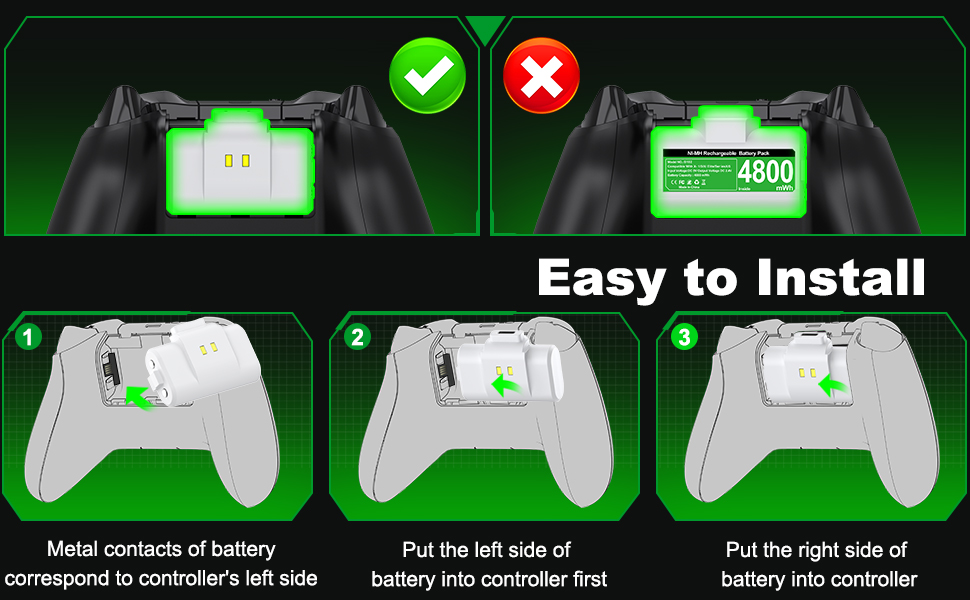 xbox one controller battery pack