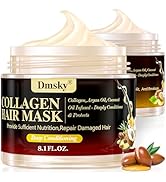 Dmsky 2 Pack Hair Mask for Damaged Hair - 16.2 Fl OZ Collagen Hair Mask & Keratin Hair Treatment-...