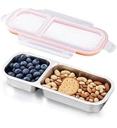 Ugotit Snack Containers, Reusable Leakproof Stainless Steel Food Storage Containers with Lids, 2 ...