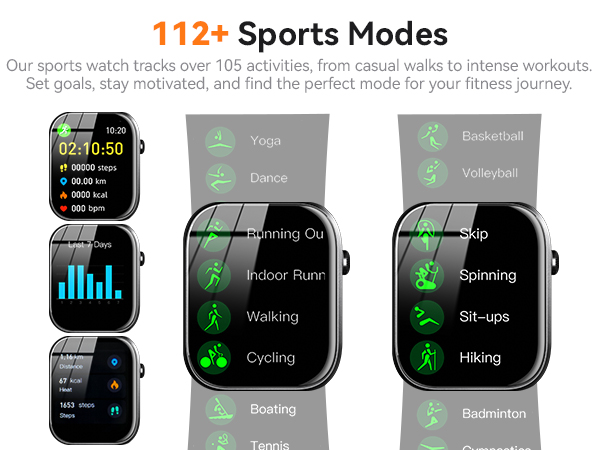 smart watch with 110 sports mode