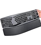 Keyboard Cover for Logitech ERGO K860 Wireless Ergonomic Keyboard, Waterproof Silicone Keyboard P...