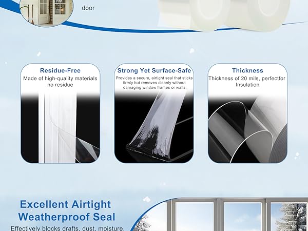 Window Draft Isolation Sealing Film Tape